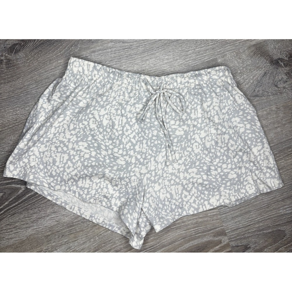 Gap Body Drawstring Pull On Cotton Pajama Shorts Cheetah Print XS Petite NEW